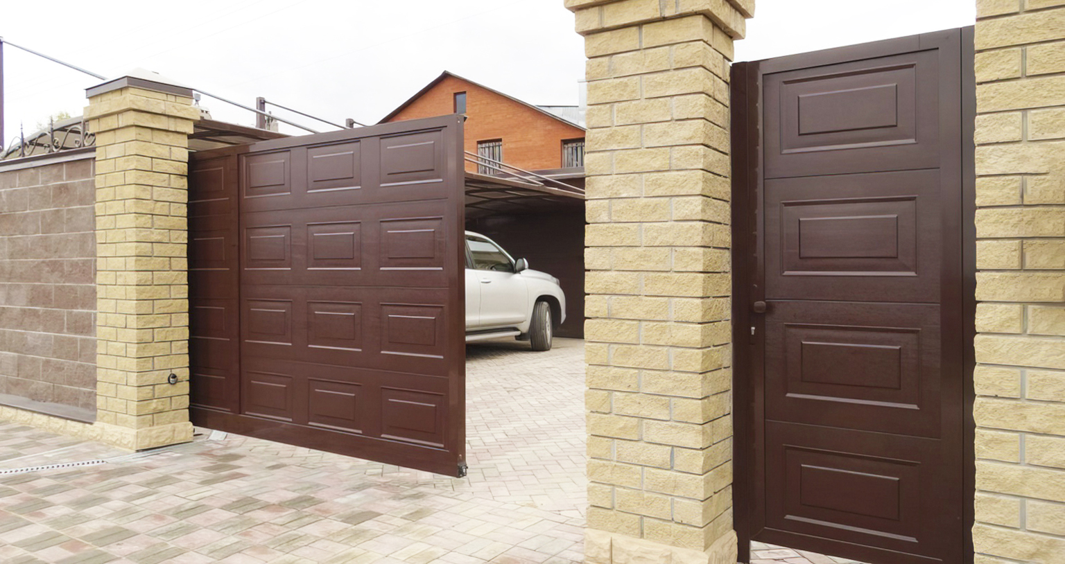 Ворота с калиткой в Александровском под ключ